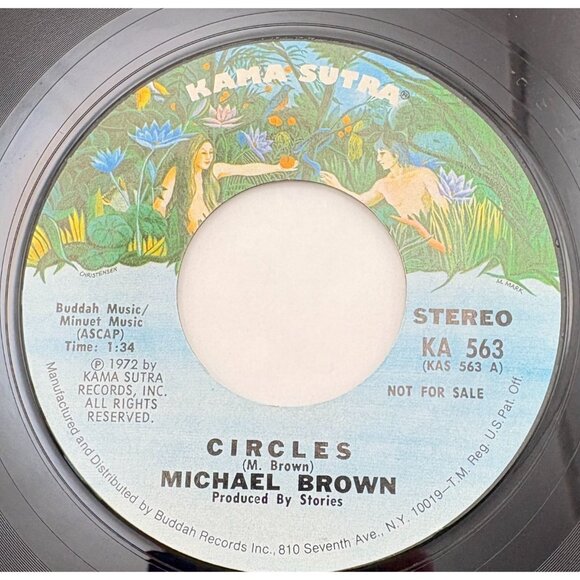 Michael Brown Circles 45 Vinyl 70s Rock Promo Kama Sutra Records - Picture 2 of 6